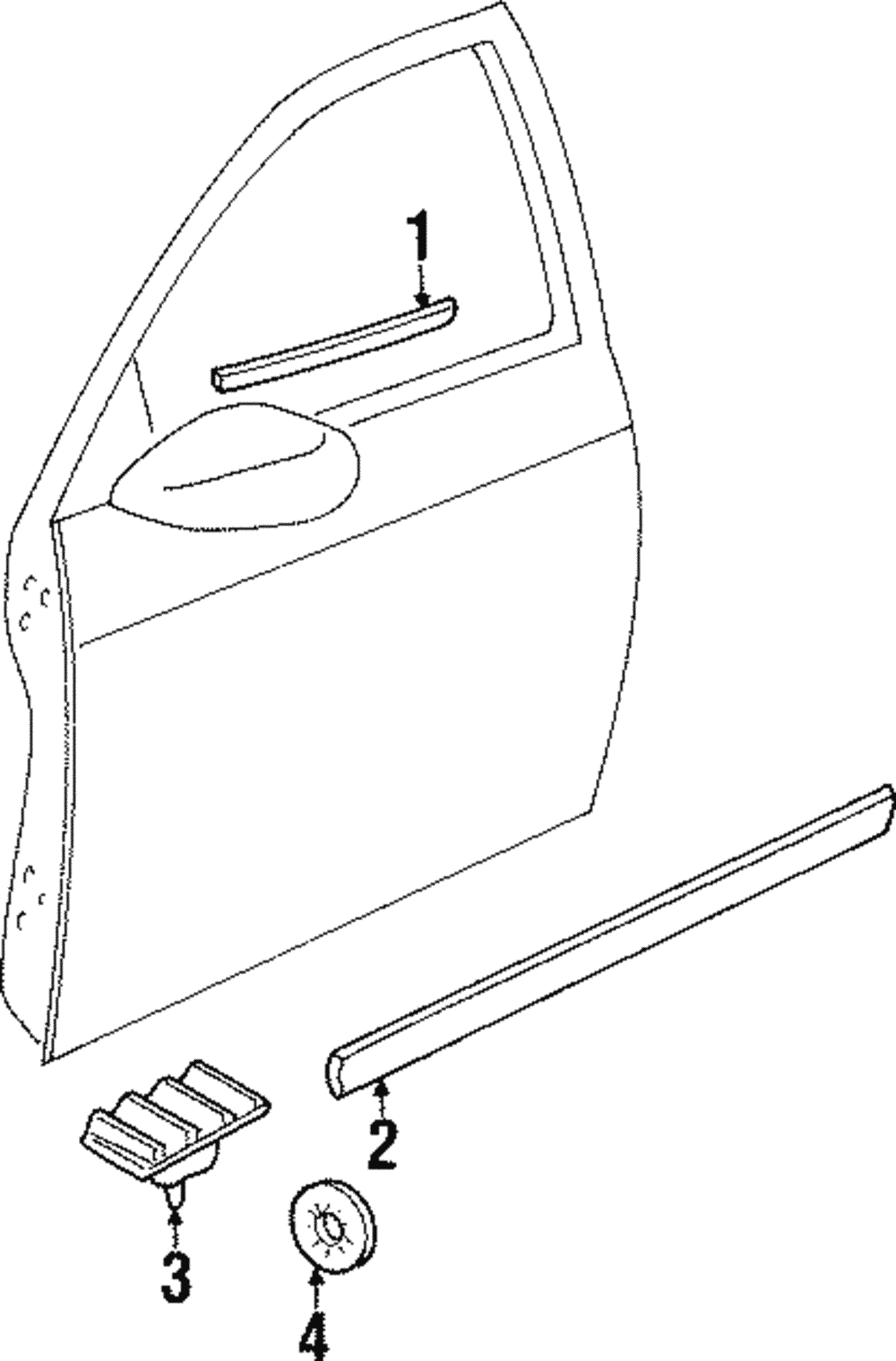 Retainer, Front S/D Molding - GM (90563228)