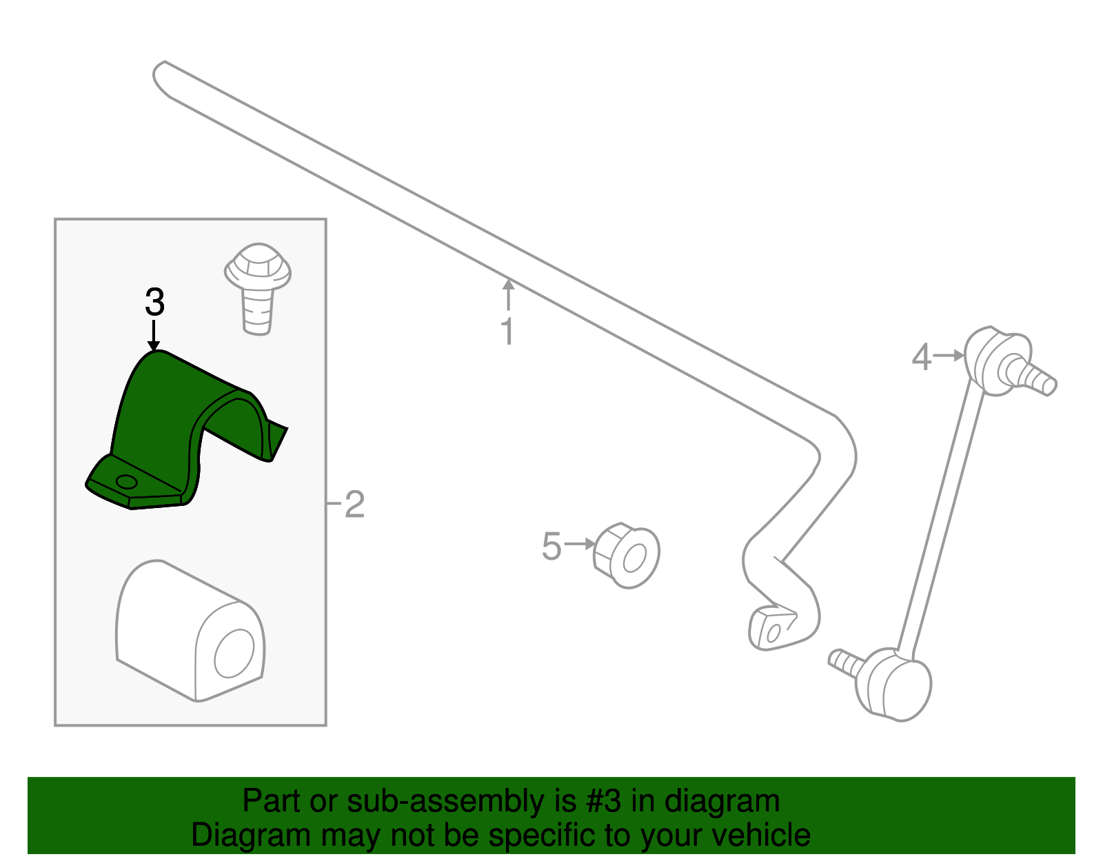Clamp Front Stab Shf - GM (90576835)