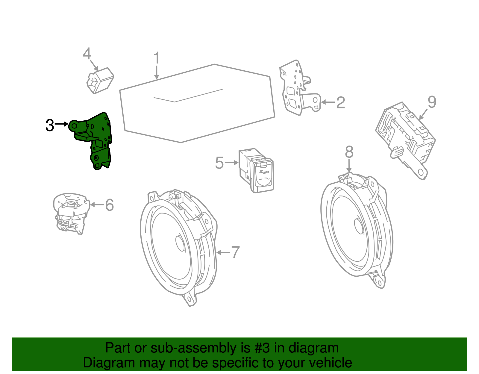 Radio Mount Bracket - Toyota (86212-10150)
