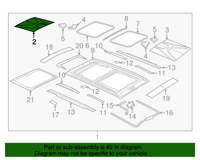 20152021 Jeep Renegade Sunroof Panel 68400137AA
