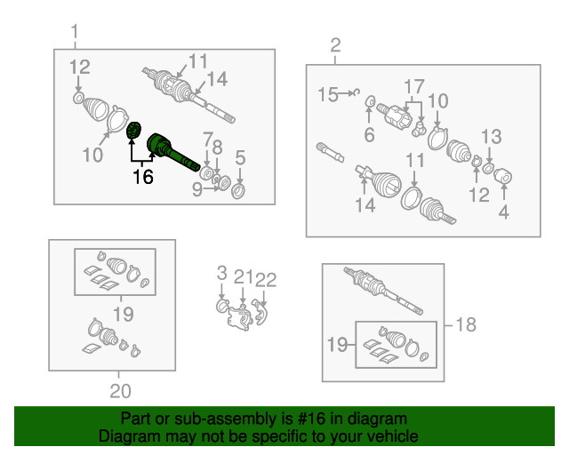 20022006 Lexus Cv Joints 4303033041 SSL Parts