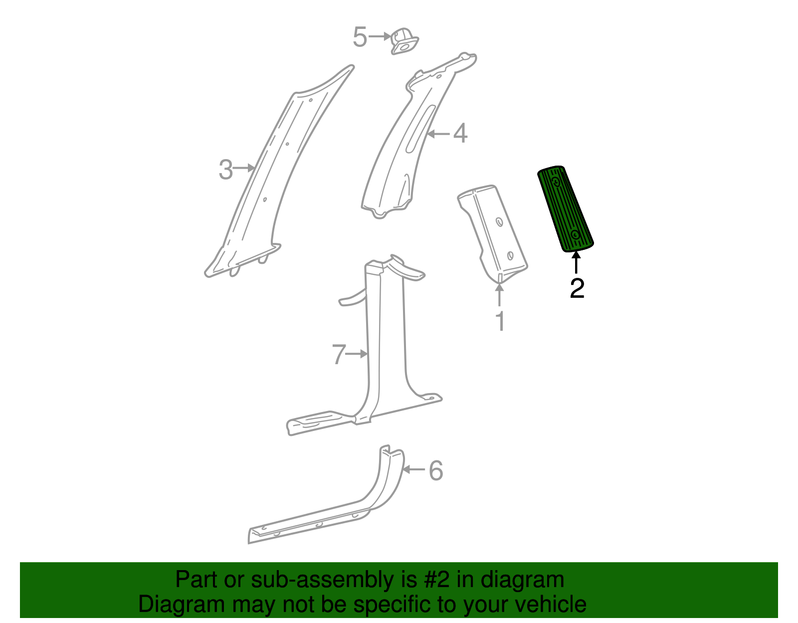 Foot Rest Pad - Ford (YF1Z-5412020-AA)