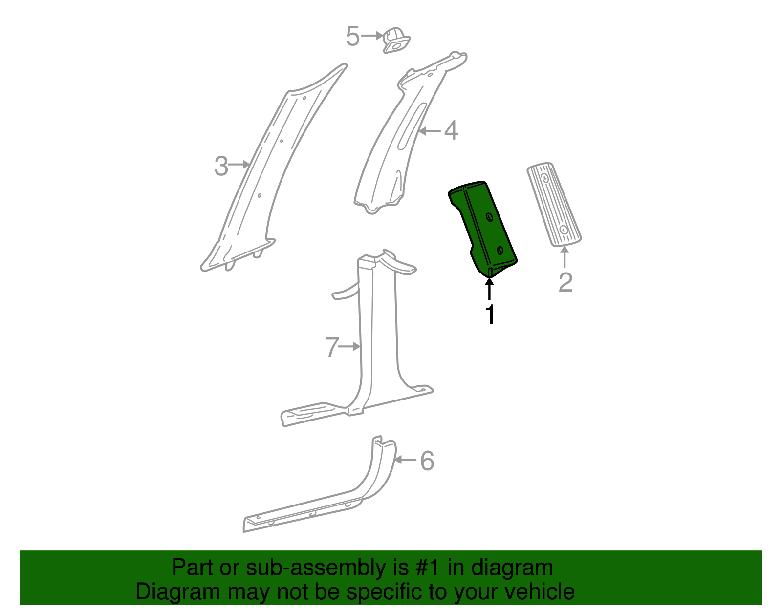 Foot Rest - Ford (YF1Z-5412024-AAA)