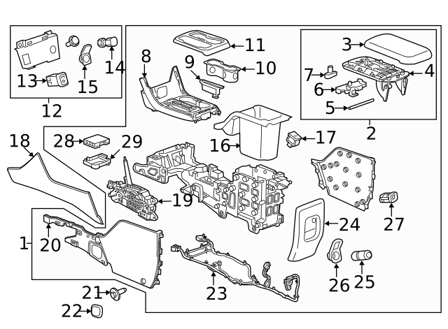 2015-2019 GM Jet Black Multimedia Receptacle 13511096 GM ...