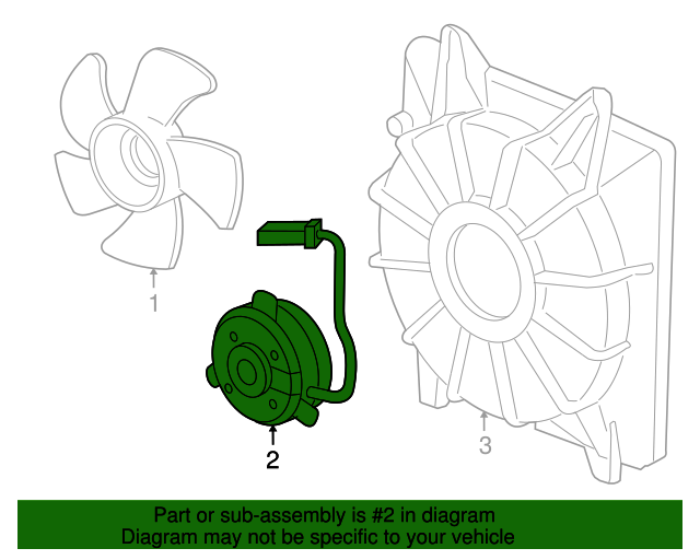 19030RZAA01 Motor Cooling Fan 20072009 Honda CRV Honda Factory Parts