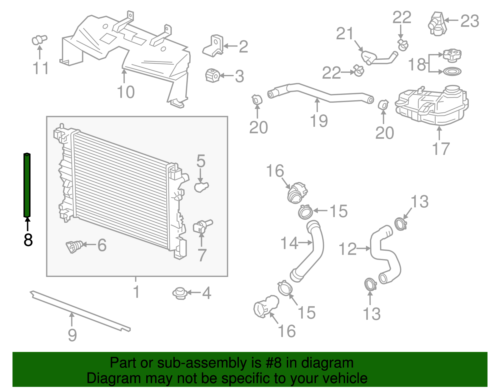Air Conditioning Condenser Seal - GM (95032257)