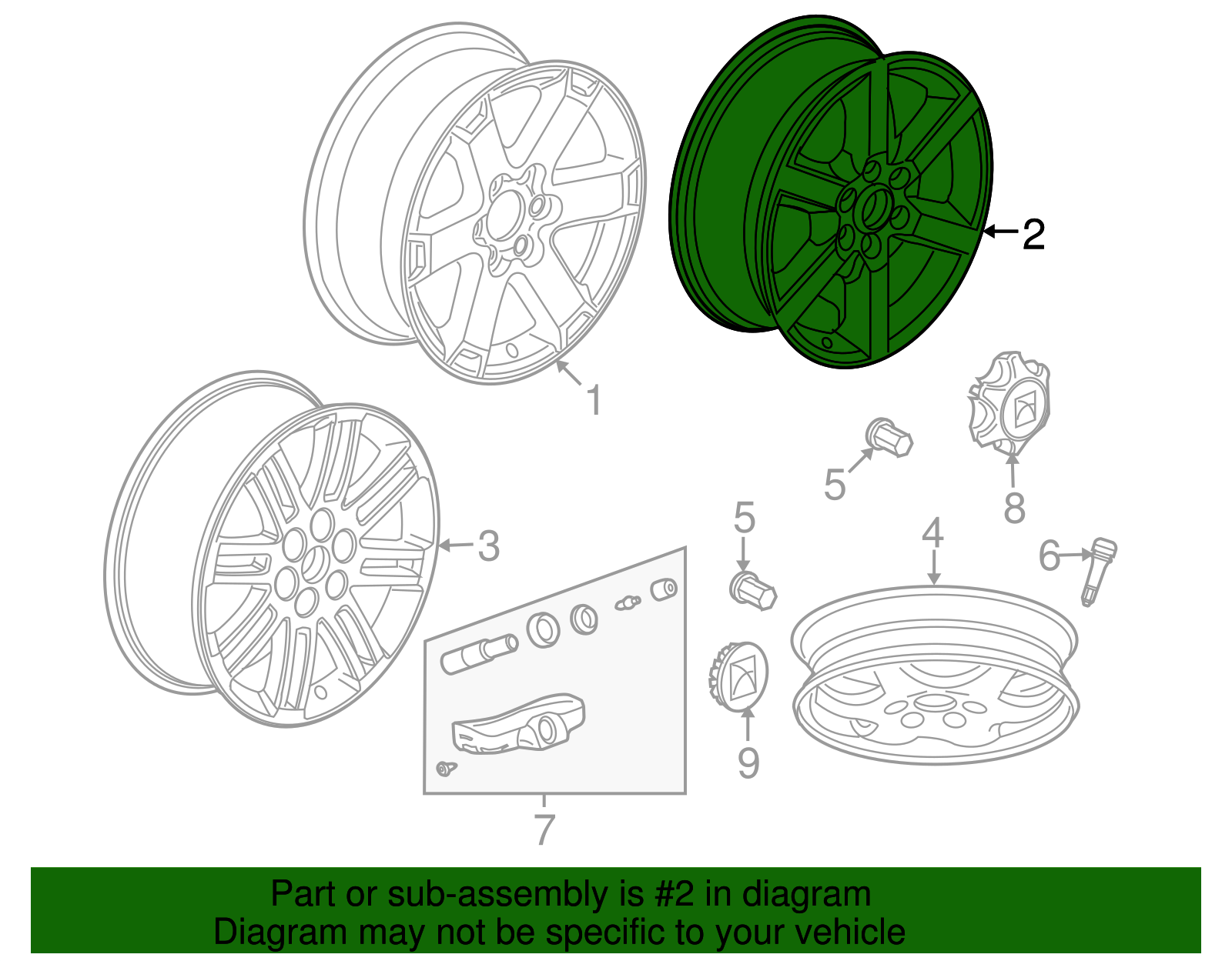 Wheel, Alloy - GM (09595827)