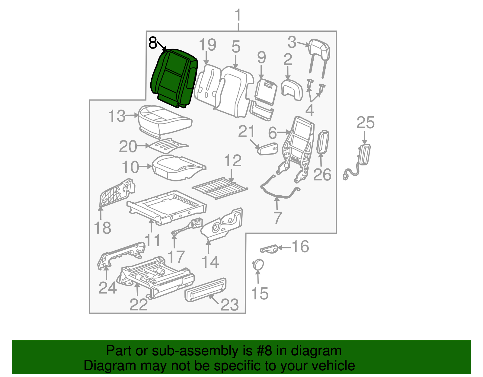 Seat Back Cover - Buick (89044334)