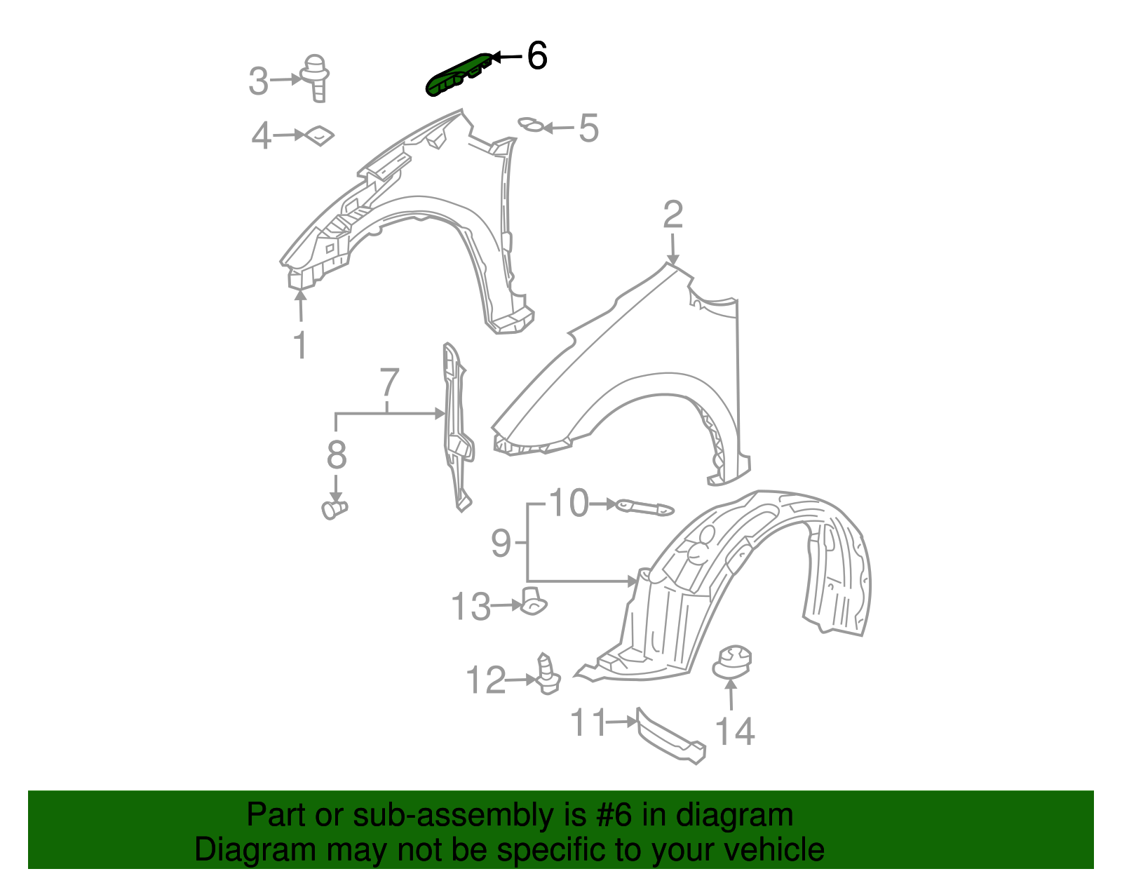 Fender Seal - Toyota (53866-47010)