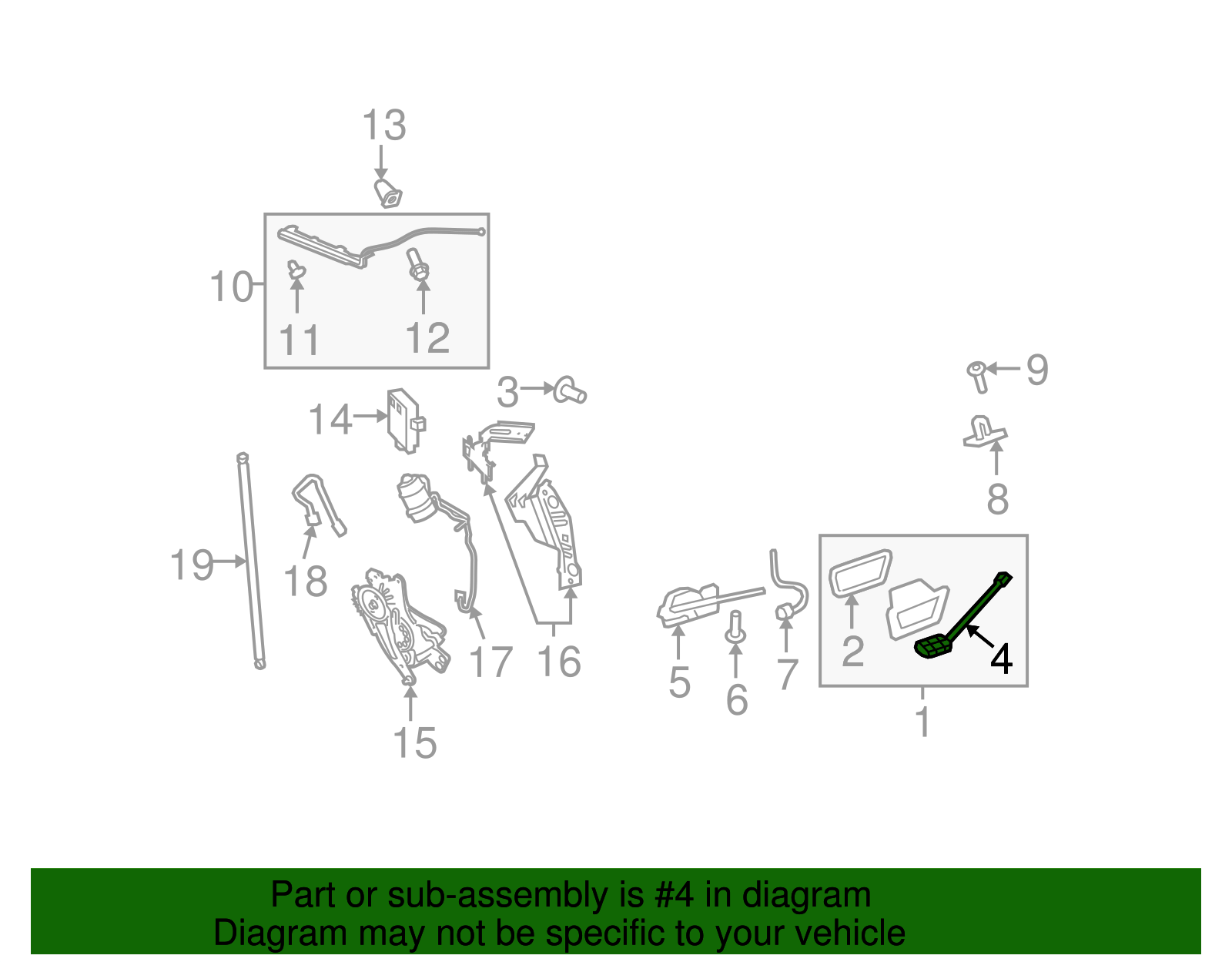 Liftgate Release Switch - OEM #96940890 - GM Parts Club