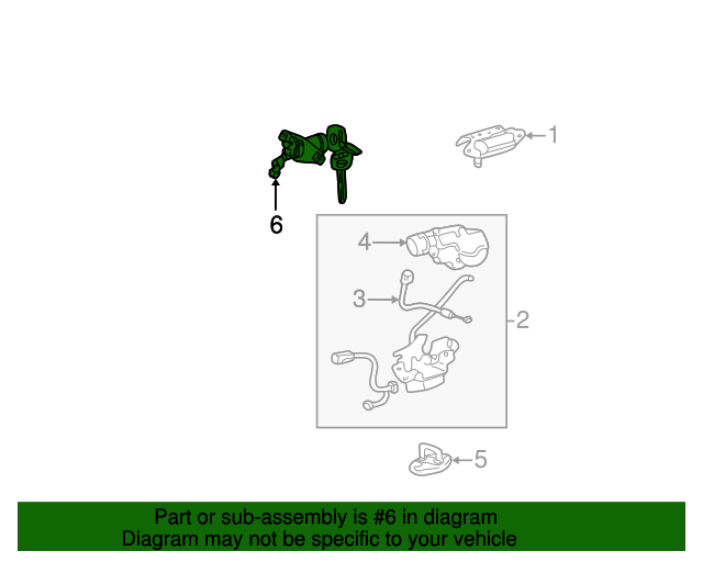 20032008 Toyota Matrix Lock Cylinder 6905501080 OEM Parts Online