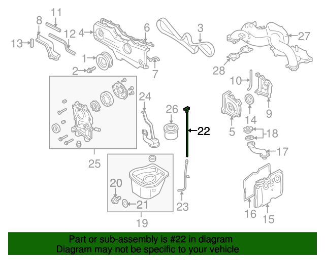 20052006 Subaru Engine Oil Dipstick 11140AA140 Subaru Parts For You