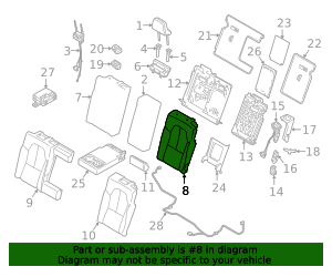 2023-2025 Volvo Seat Back Cushion Cover 32273798 | AutoNationParts.com