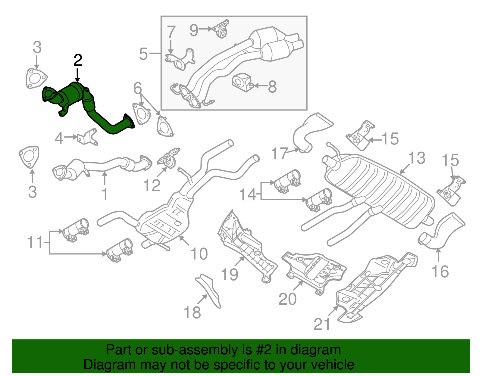 Exhaust Pipe - Volkswagen (7L6-254-301-LX)