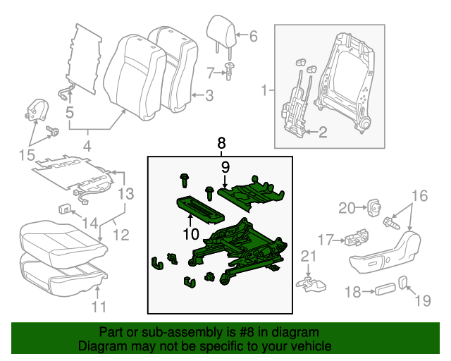 20122017 Toyota Camry Seat Adjust Assembly 7112006160 Toyota Parts
