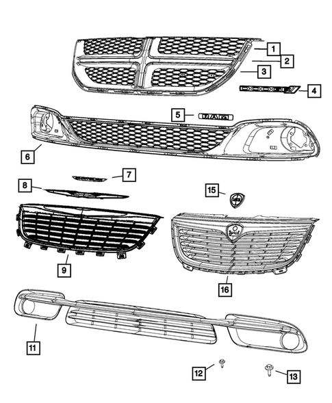Chrysler town and country body parts diagram
