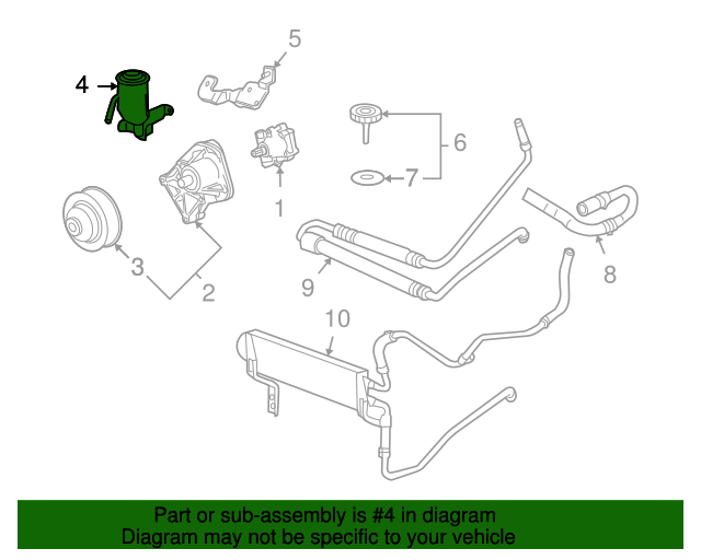 20042013 GM Power Steering Fluid Reservoir 15285644 GM