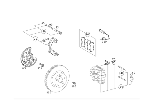 thumbnail image 2 of Detroit Axle Brake Kit – Drilled & Slotted Rotors + Ceramic Pads – 2003-2006 Mercedes E500 Base 5.0L 2 of 4
