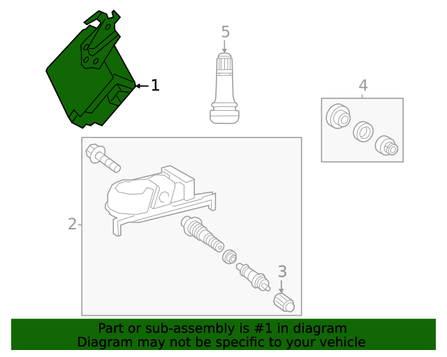 Tire Pressure Monitoring System Receiver 20202022 Toyota Corolla