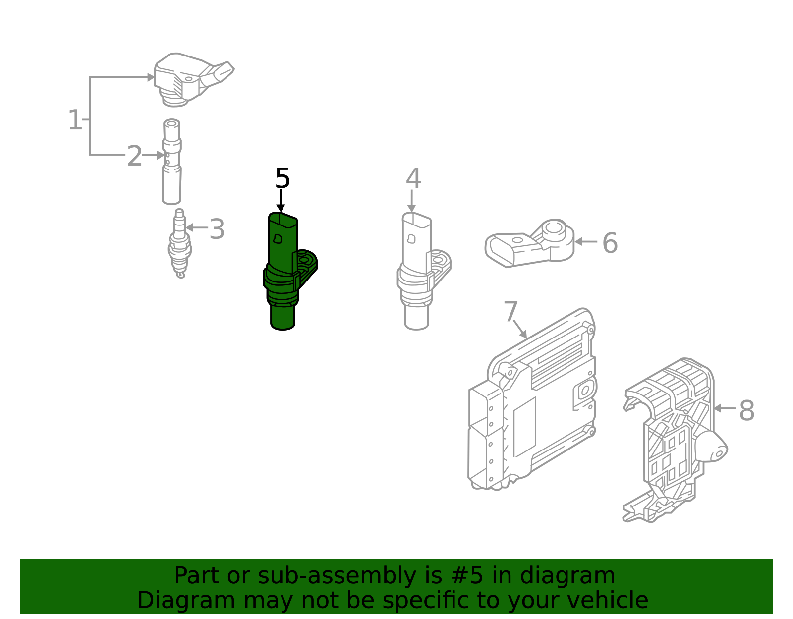 Engine Crankshaft Position Sensor 06H-906-433-E