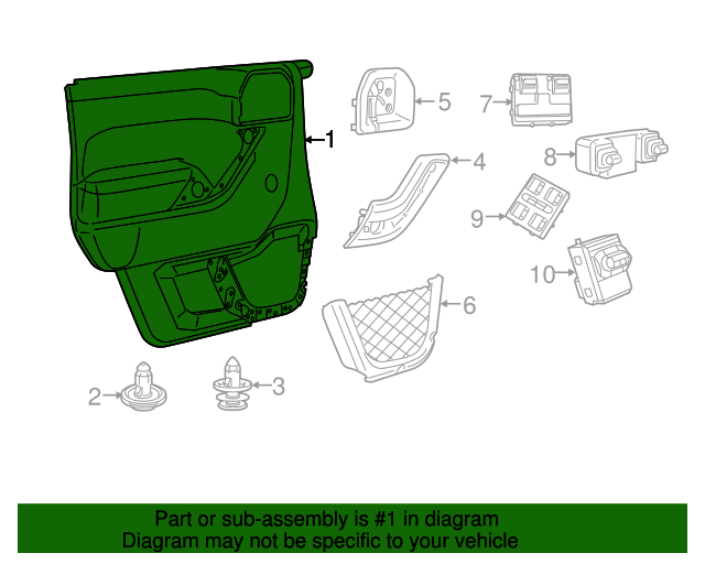 20112018 Jeep Door Trim Panel 1QJ291T9AF Canada Mopar Parts