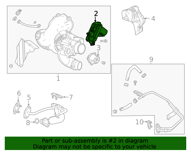 20192024 Cadillac Turbocharger Wastegate Actuator 12735954 GM