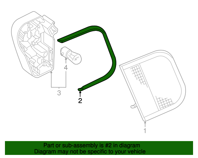Genuine BMW 63211387896 Lens & Housing Gasket FREE Shipping on