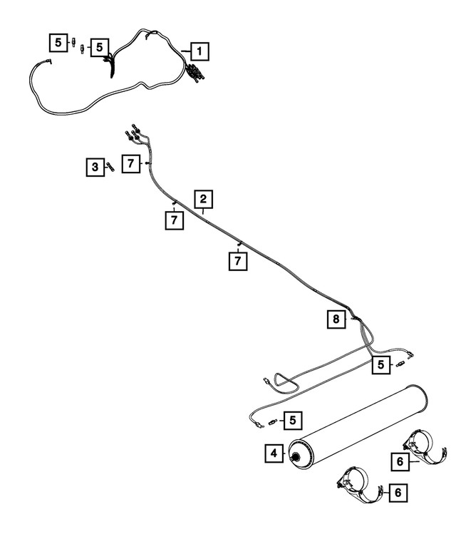20142015 Jeep Grand Cherokee Air Line Assembly, Rear Suspension 4877811AE Mopar eStore