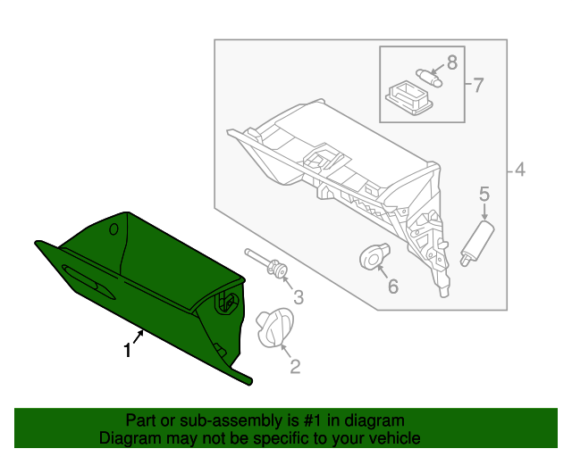 20172022 Kia Sportage Glove Box 84510D9000GBU Parts for Kia