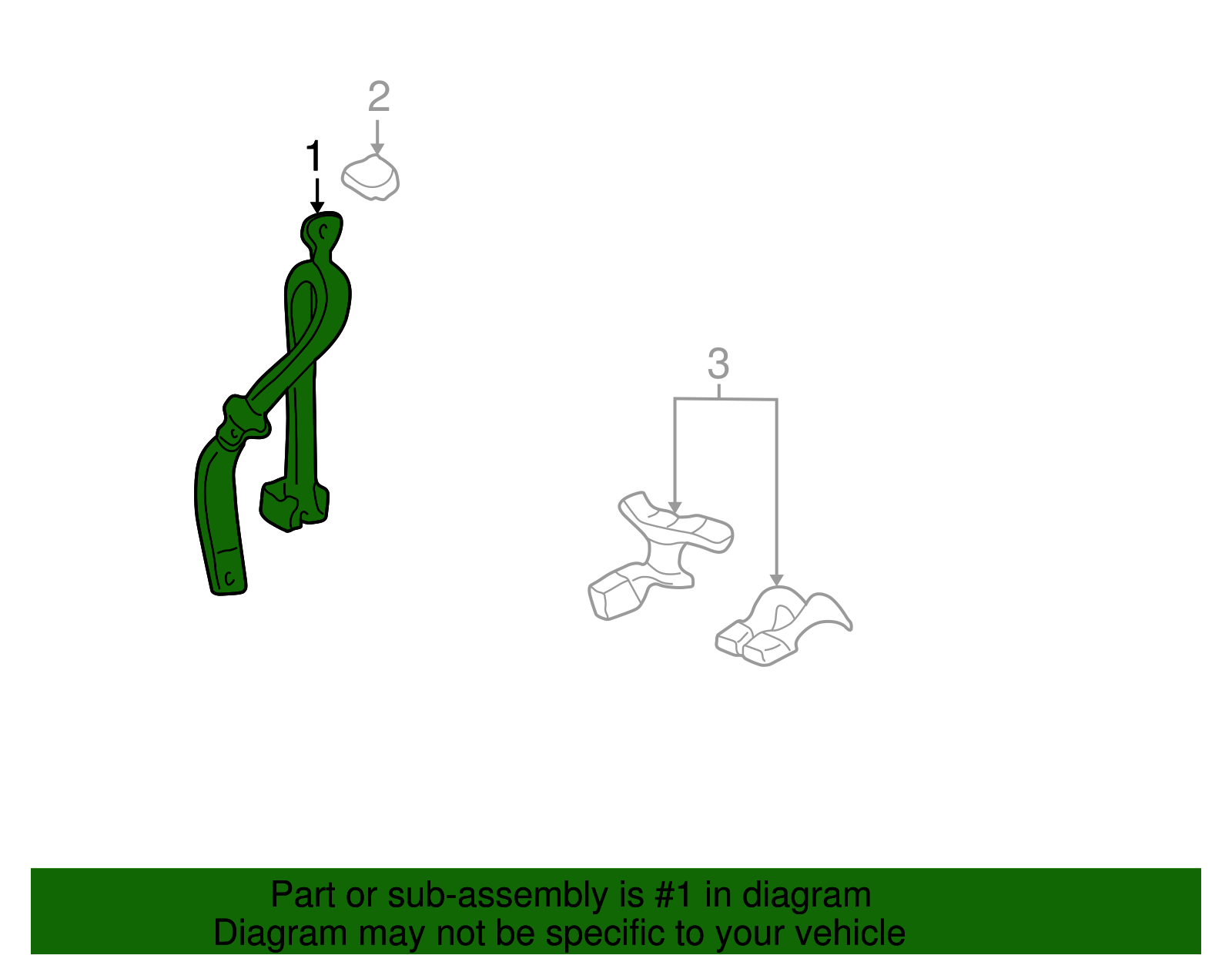 Belt Kit, R/Seat #2 (Retr Side)         *Gray - GM (88894687)