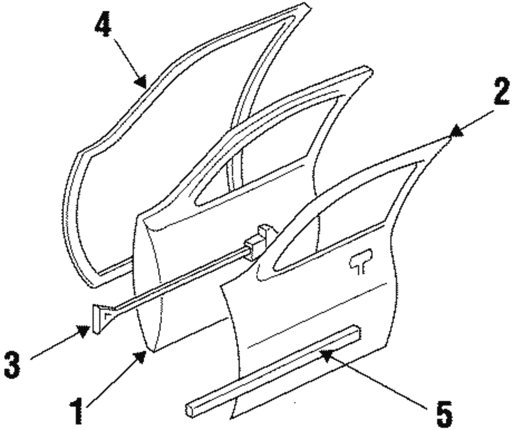 Weatherstrip, Front S/D Auxiliary                *Sable - GM (88895866)