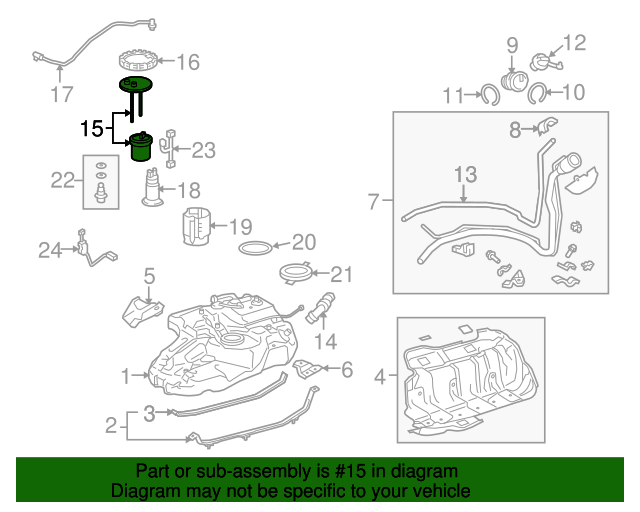 770240E030 Fuel Filter 20072015 Lexus RX350 MyLexusParts