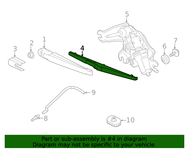 20192023 Kia Soul Wiper Blade 98850K0000 Kia Automotive Parts