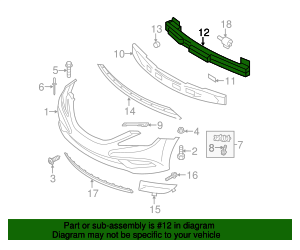 OE Quality Front Bumper Reinforcement Impact Bar For Hyundai Sonata 2011-2014 - Steel