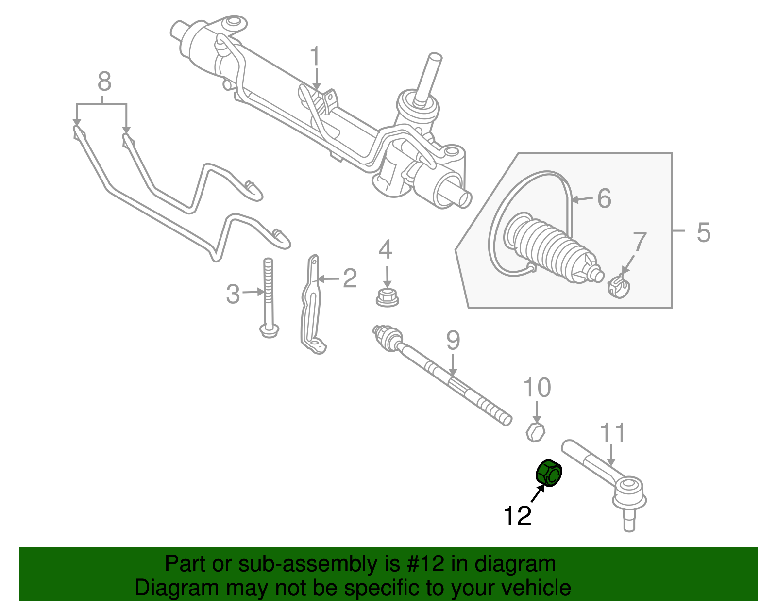 Nut, Strg Lnkg Otr Tie Rod - GM (90538058)