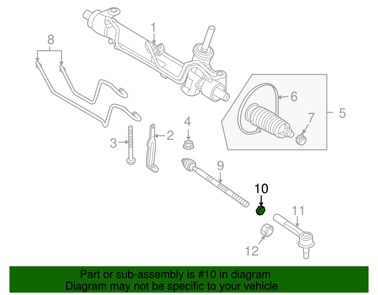 Nut, Strg Lnkg Tie Rod - GM (90539048)