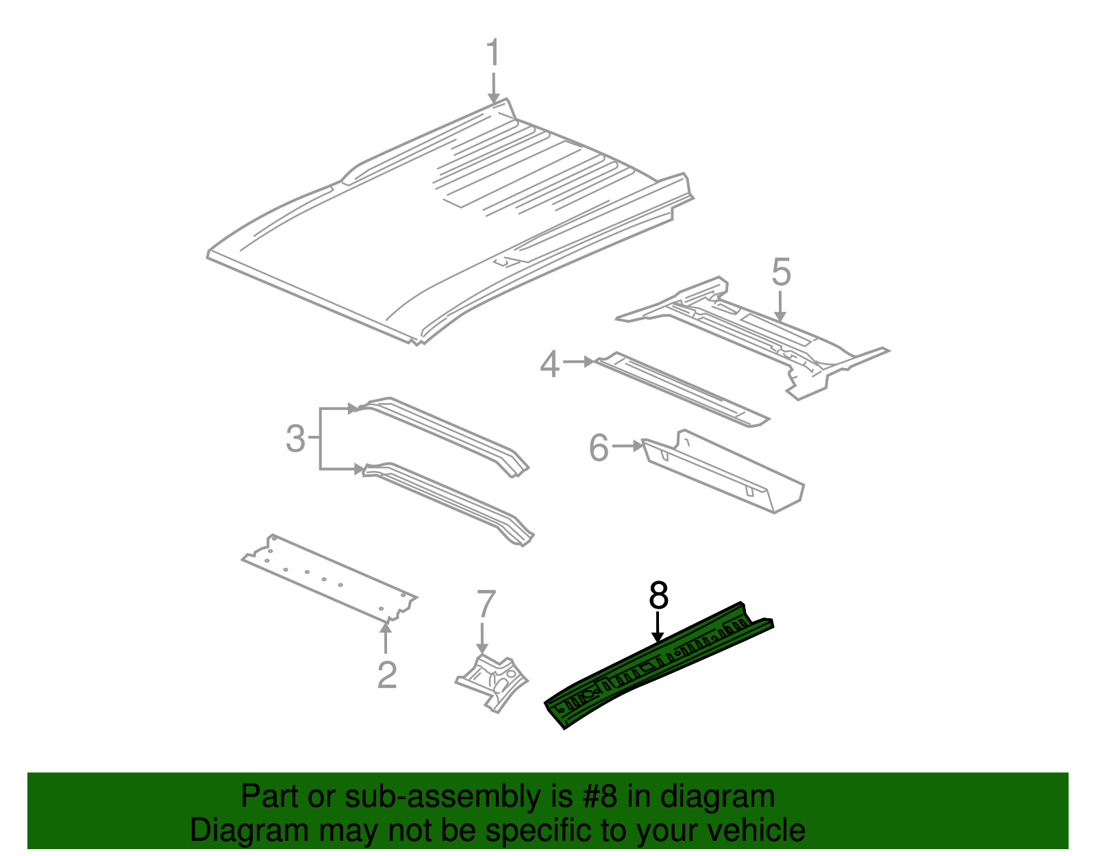 Roof Rail - GM (89025174)