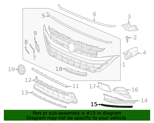 2021 Volkswagen Arteon Trim Molding 3G8 853 254 C 2ZZ OEM Parts Online
