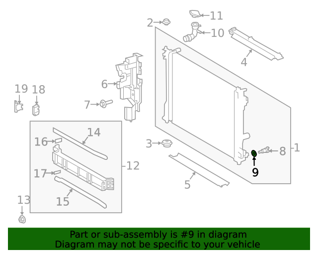 1649221050 Radiator Drain Plug Gasket 20002023 Toyota OEM