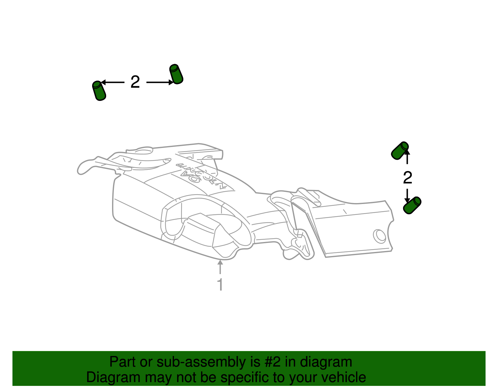 Cover Assembly Spacer - Ford (XW4Z-6N030-BA)