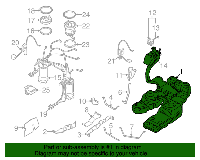 4L0201075P Fuel Tank 20102015 Audi Q7 Audi OEM Parts