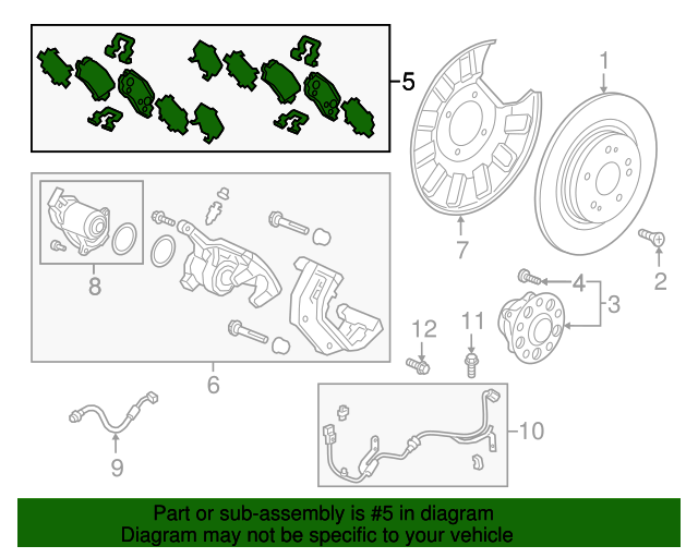 43022TZ5A11 Brake Pads 20182020 Honda Odyssey Honda Parts Online