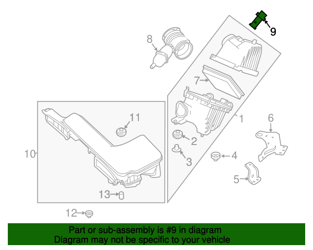 20172020 Infiniti QX60 Mass Air Flow Sensor 226805RB0A OEM Parts Online