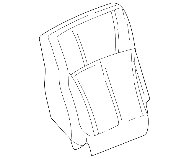 Light Gray Rear Driver Side Seat Back Cushion Cover - Buick (89043941)