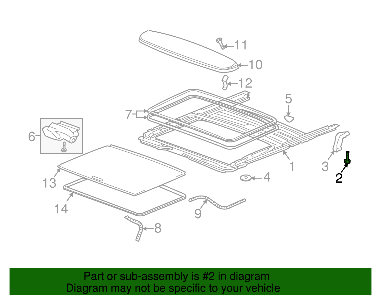Bracket-Sun Roof Mdl - GM (15259991)