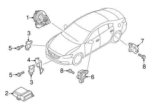 Air Bag Components for 2015 Mazda 6 #1