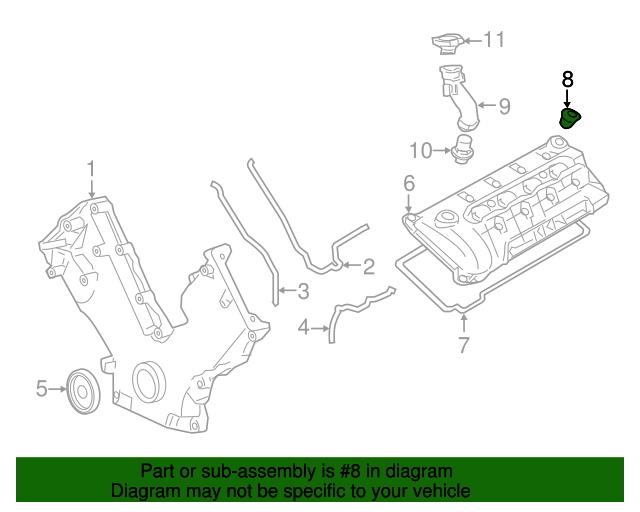 20042014 Ford Valve Cover Grommet 7L1Z6C519A OEM Parts Online