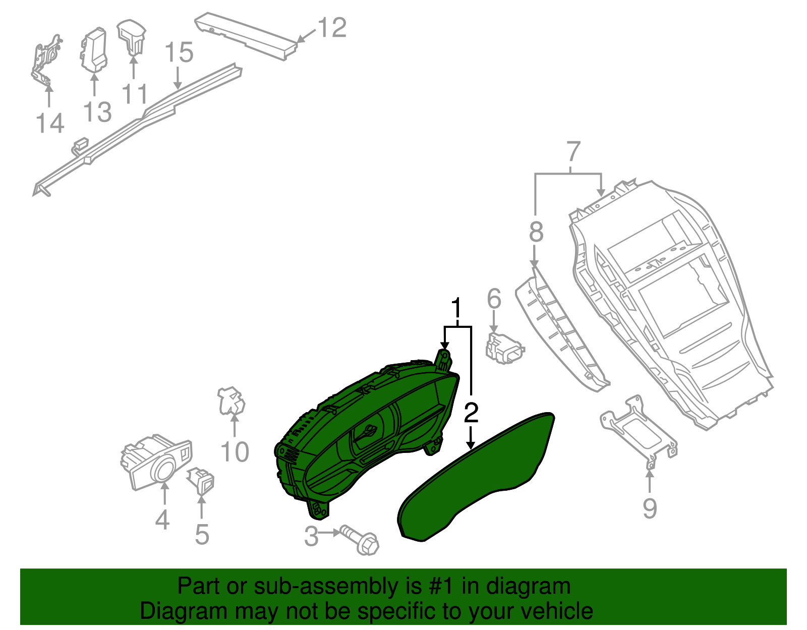 Cluster Assembly - Ford (GP5Z-10849-DA)