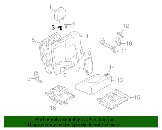 8872025000FB Headrest Guide 20012004 Hyundai Santa Fe World