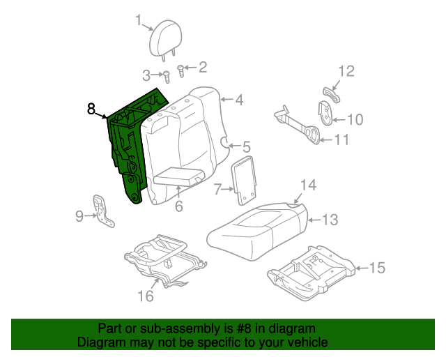 Genuine Hyundai 89700-26210-SCB Seat Headrest Assembly Rear Genuine Hyundai 89700-26210-SCB Seat Headrest Assembly Rear